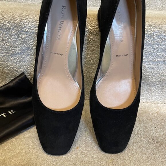 Ron White Black Suede Pumps - Picture 2 of 5